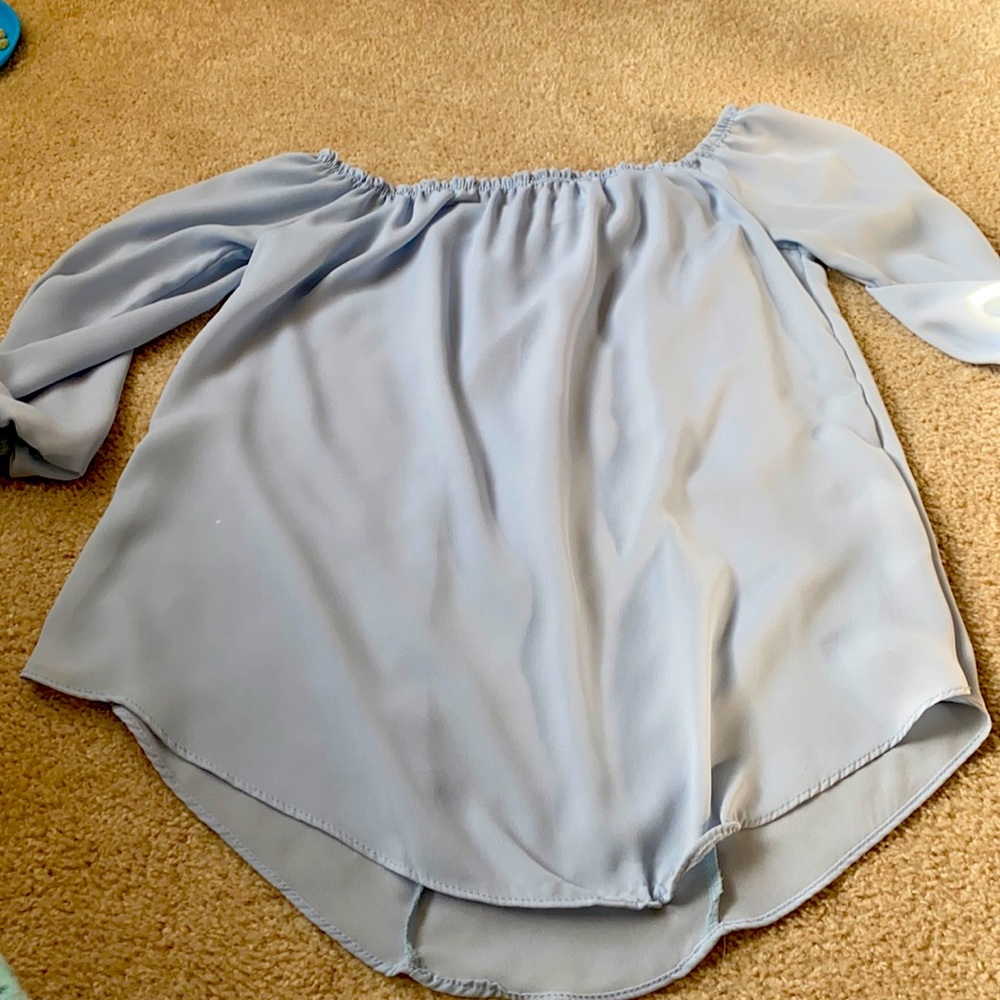 NWOT Baby blue blouse